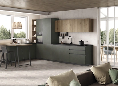 Cucina Moderna con penisola Materia 06 di Essebi