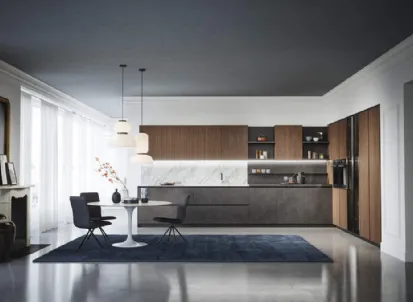 Cucina Moderna angolare Domino Composizione 04 di Prima Cucine