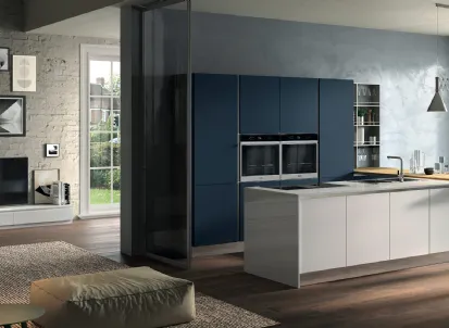 Cucina Moderna con penisola Seta 04 di Essebi