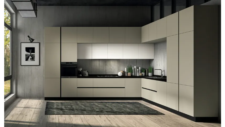 Cucina Moderna angolare Seta 06 di Essebi