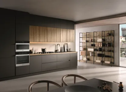 Cucina Moderna lineare Seta composizione 04 di Essebi