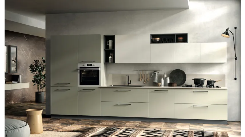 Cucina Moderna lineare Seta 05 di Essebi
