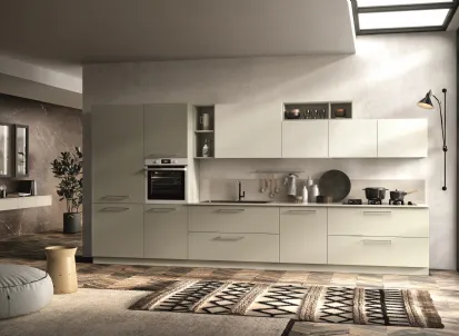Cucina Moderna lineare Seta composizione 06 di Essebi