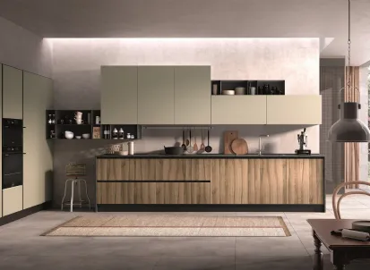 Cucina Moderna ad angolo Seta composizione 05 di Essebi