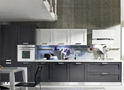 Cucina Moderna lineare in legno laccato opaco Signoressa 03 di Ar-Tre