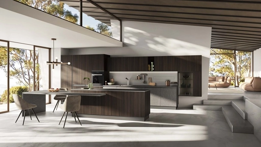 Cucina Moderna con isola Up Design 01 di Ar-Tre