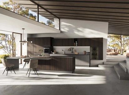 Cucina Moderna con isola Up Design 01 di Ar-Tre