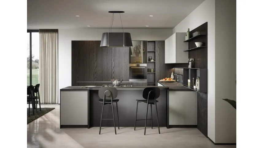 Cucina Moderna con penisola Zoe Composizione 04 di Prima Cucine