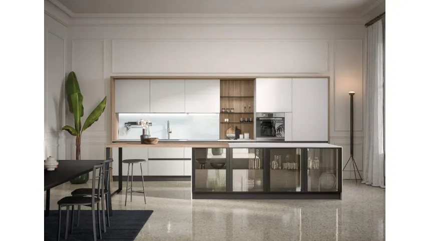 Cucina Moderna con isola Zoe Composizione 05 di Prima Cucine