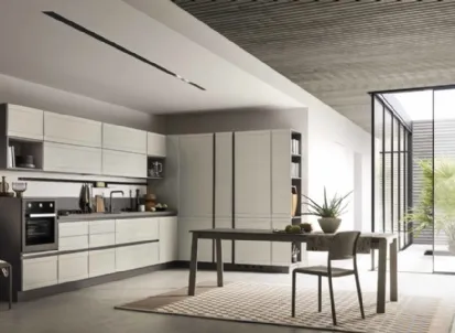 Cucina Moderna angolare in legno laccato Zoe Evolution 05 di Ar-Tre