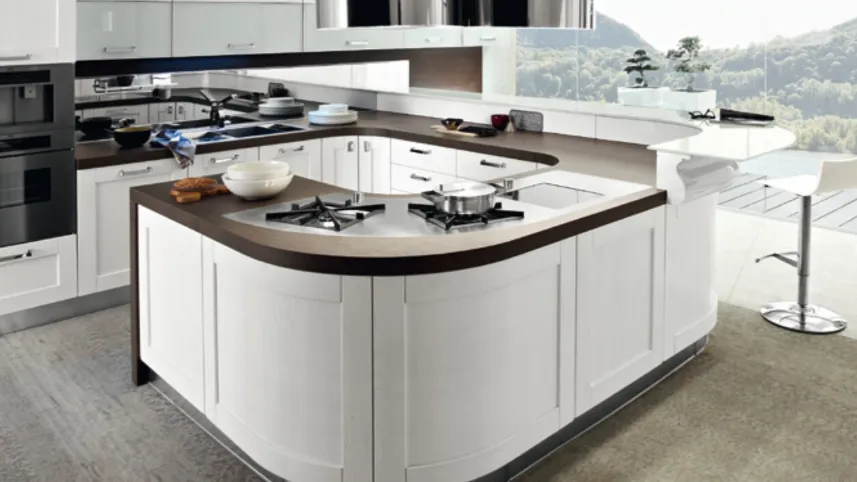 Cucina Moderna in legno laccato opaco Signoressa 04 di Ar-Tre